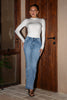 Echo Blue Denim Flared Jeans